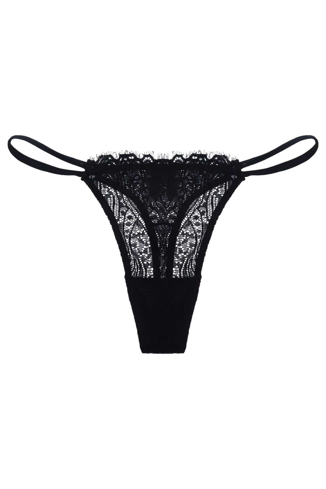 Women's Black Thong Panties