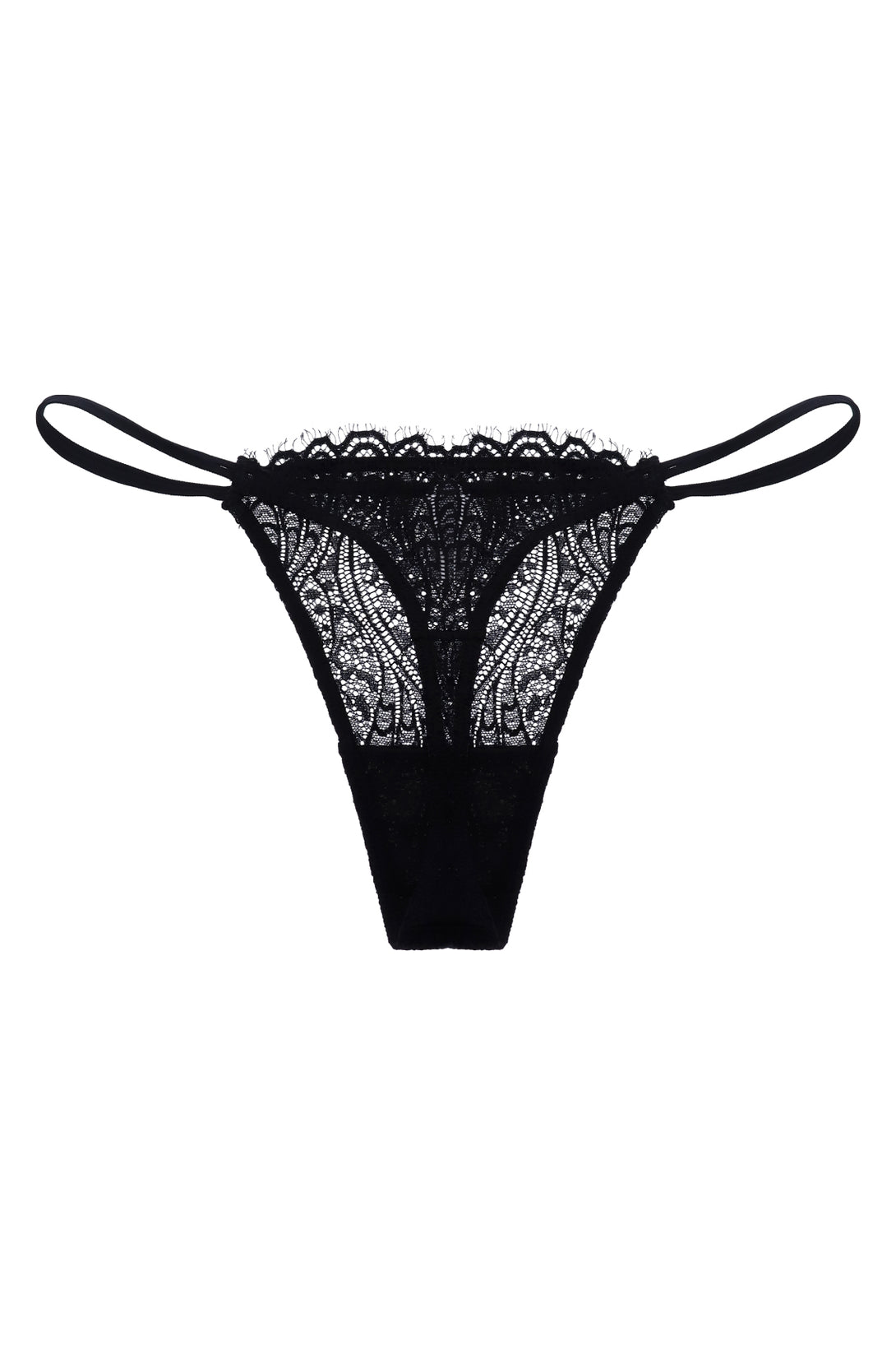 Women's Black Thong Panties