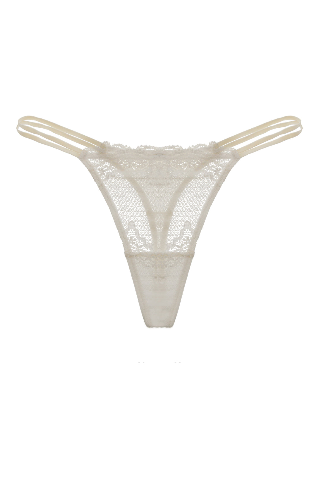 Women's Ecru Thong Panty