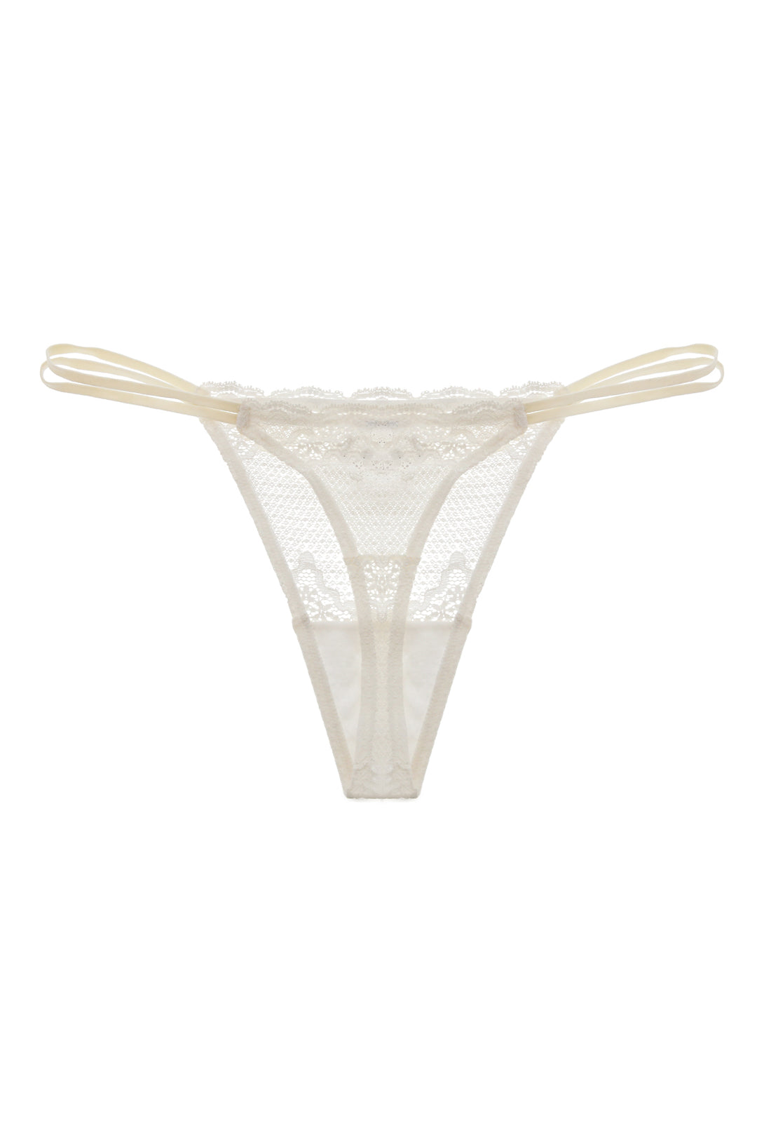 Women's Ecru Thong Panty