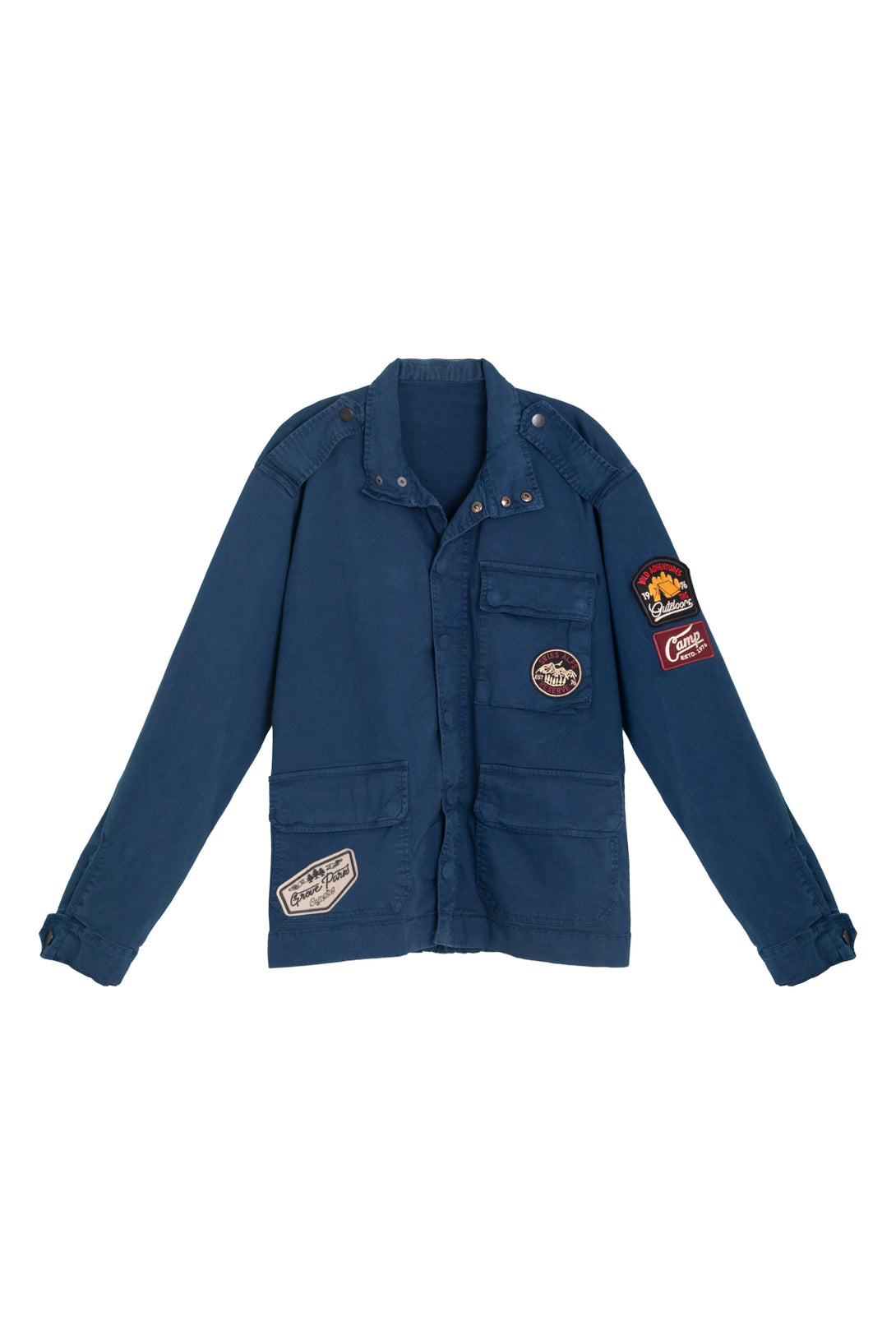 Men's Blue Embroidered Jacket