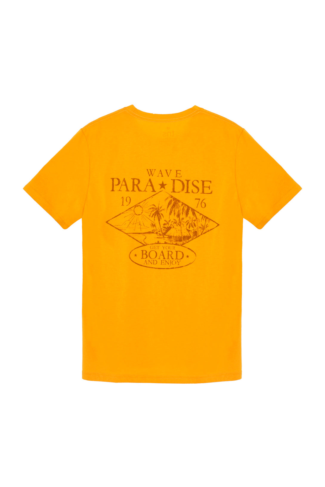 Men's Yellow Back Print T-Shirt