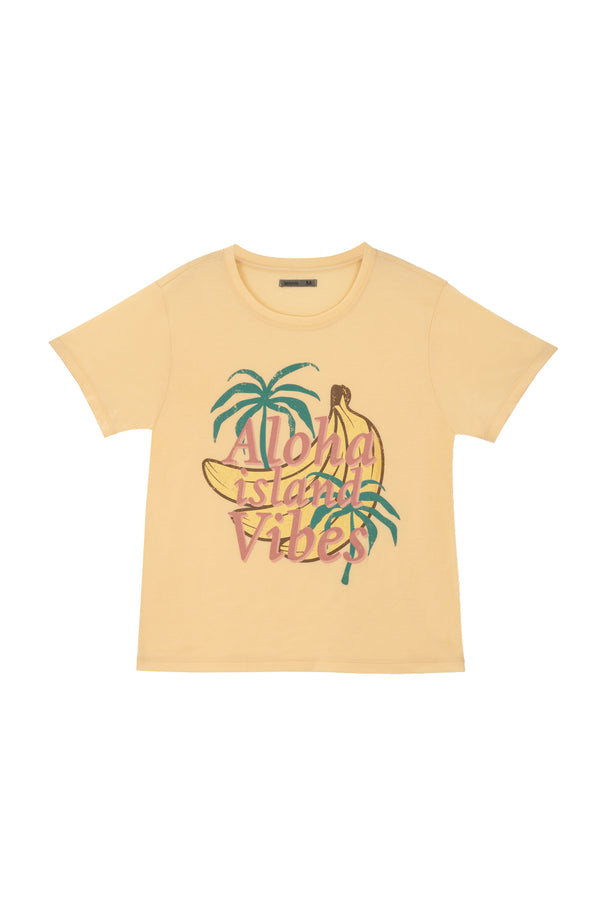 Women's Yellow Graphic T-Shirt