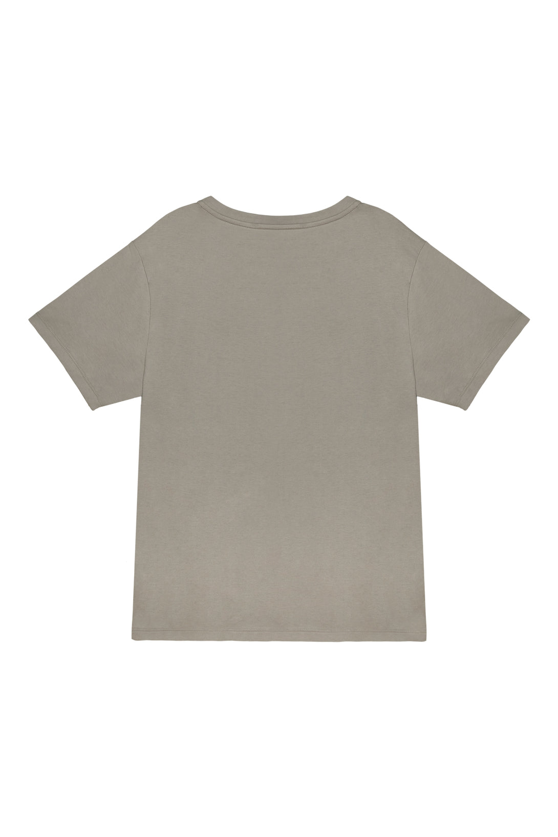 Camiseta gris estampada en frente para mujer