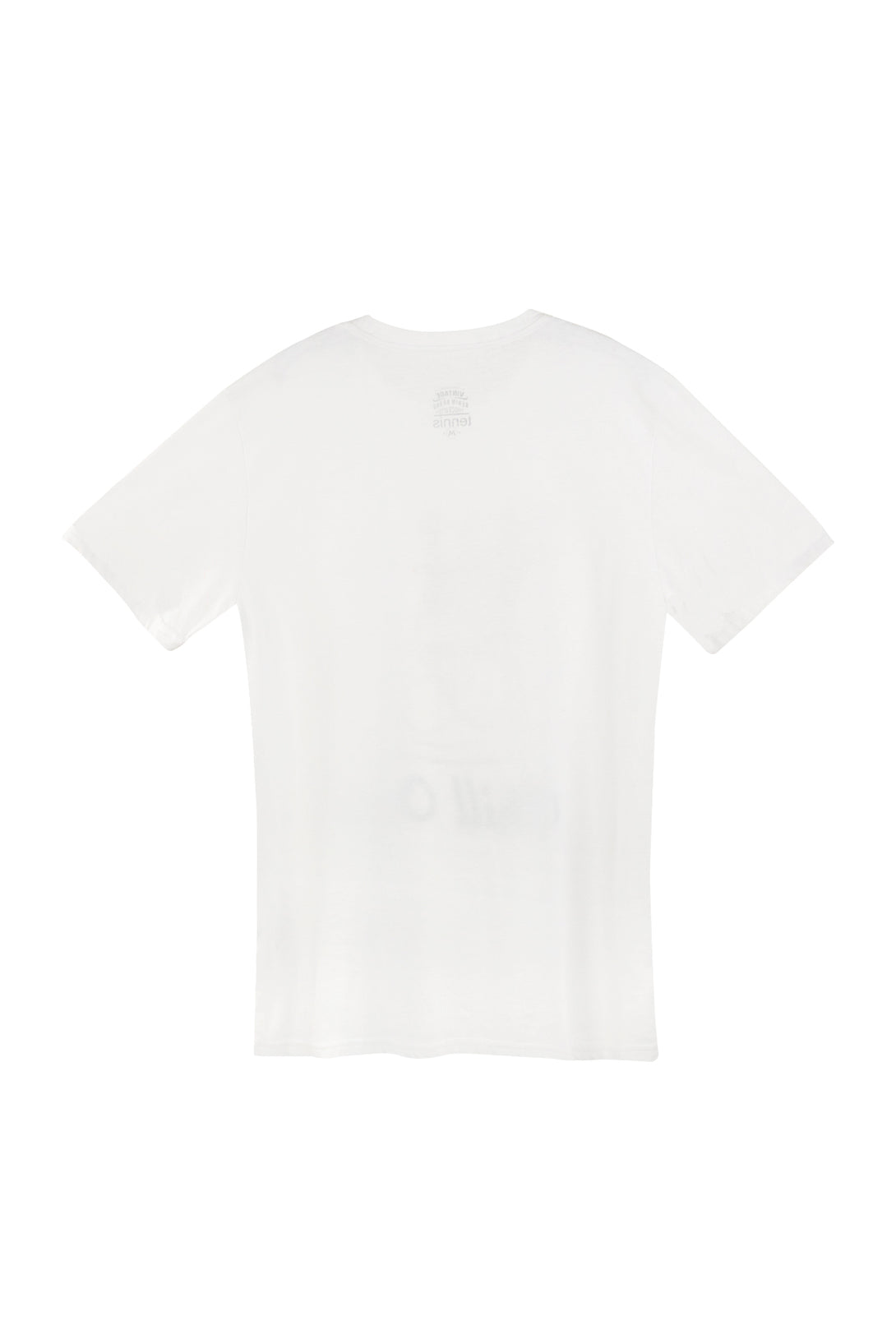 Men's White Front Print T-Shirt