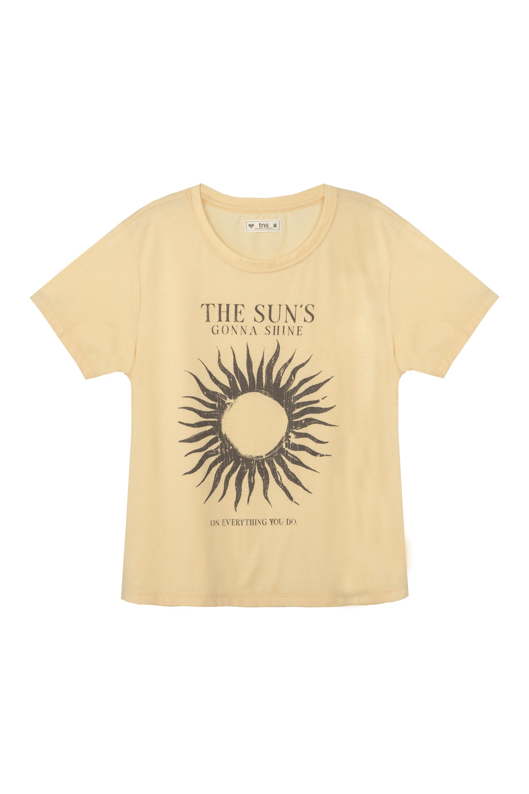 Women's Yellow Printed T-Shirt