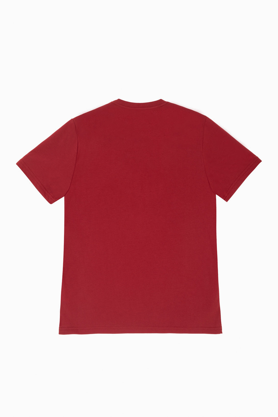 Camiseta roja de cuello redondo para hombre