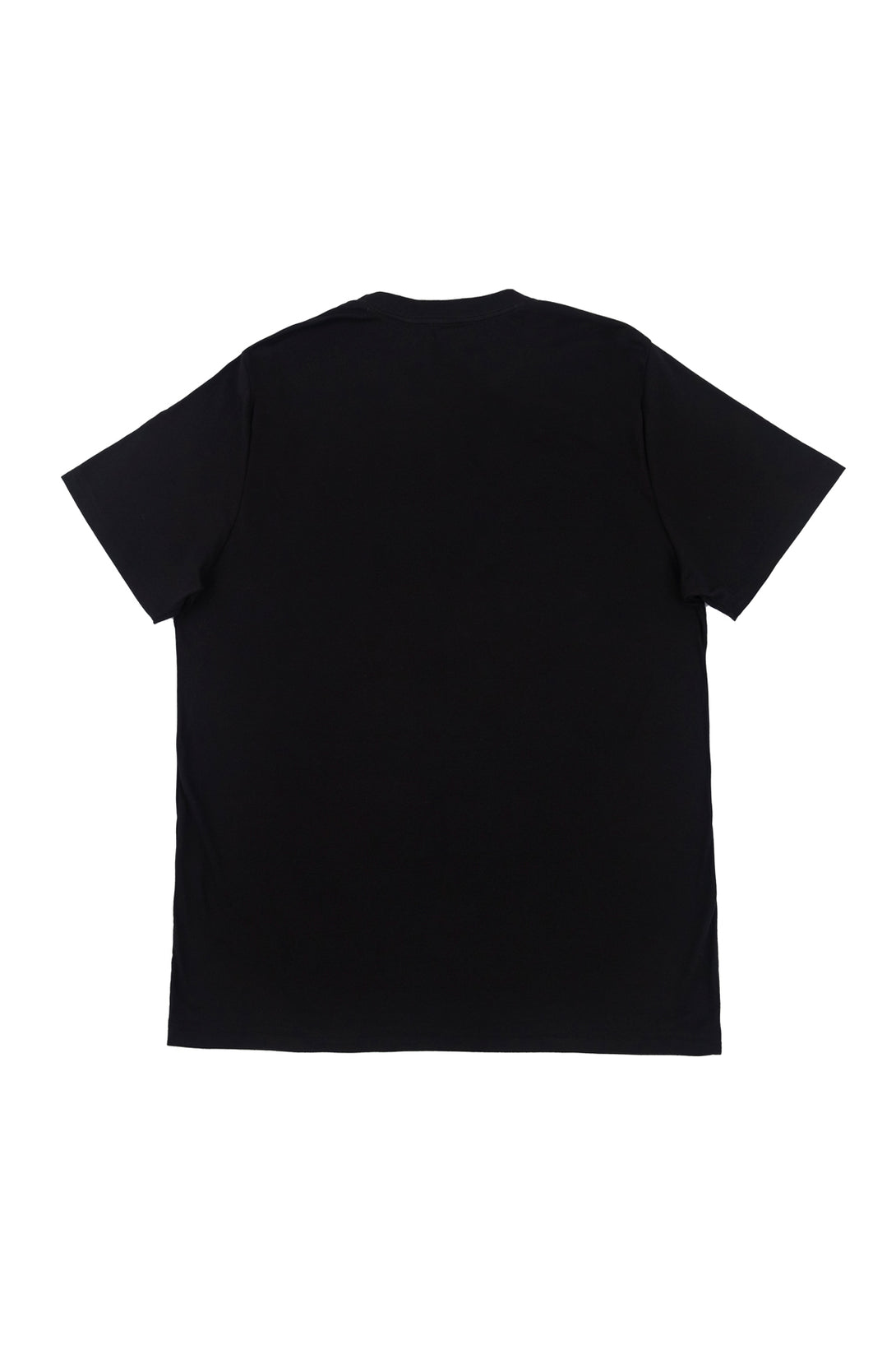 Camiseta negra de cuello redondo para hombre