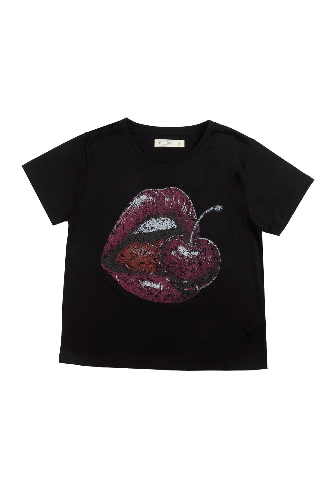 Women's Black Printed Design T-Shirt