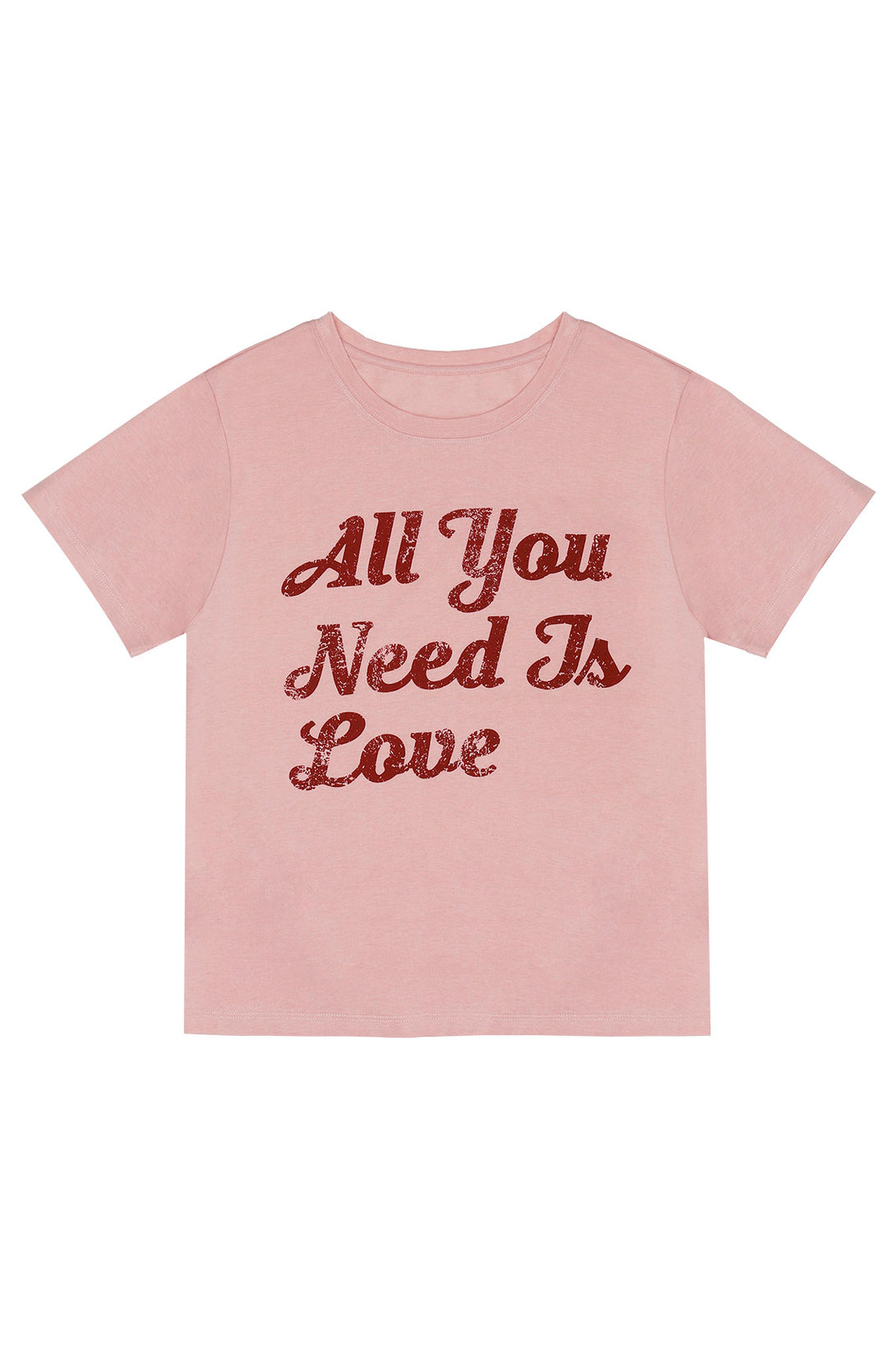 Women's Pink Crew neck T-Shirt