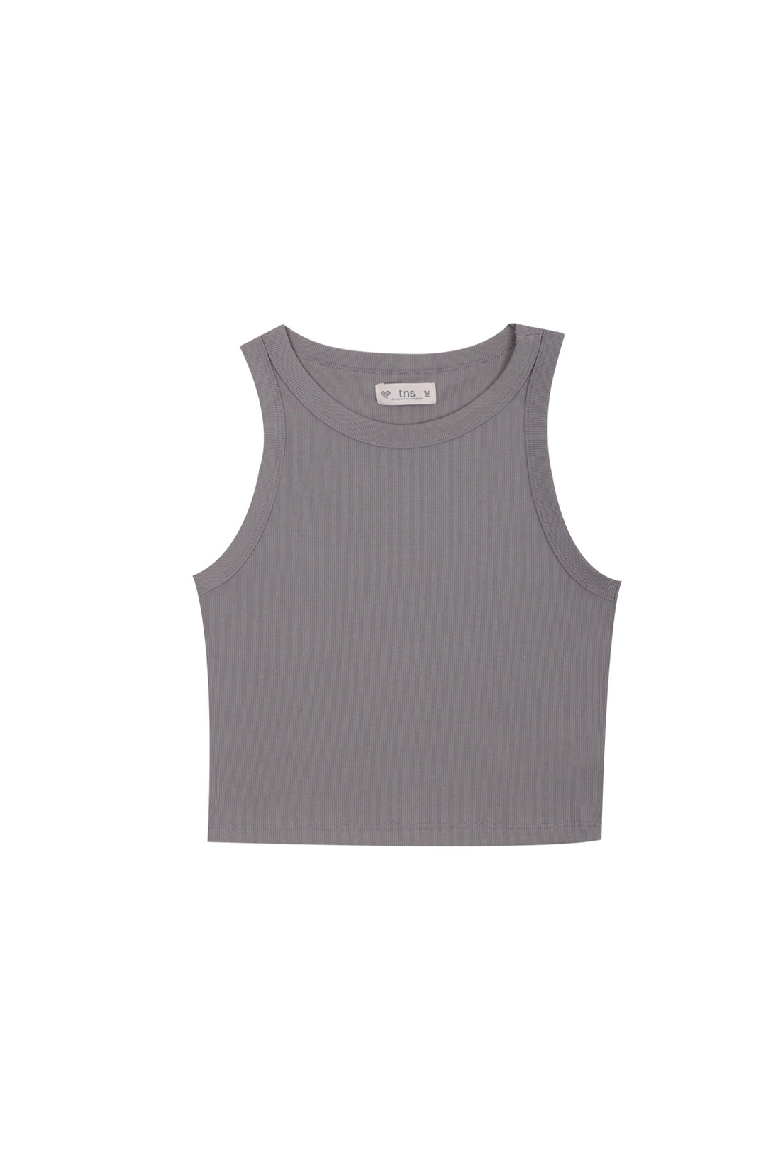 Women's gray ribbed t-shirt