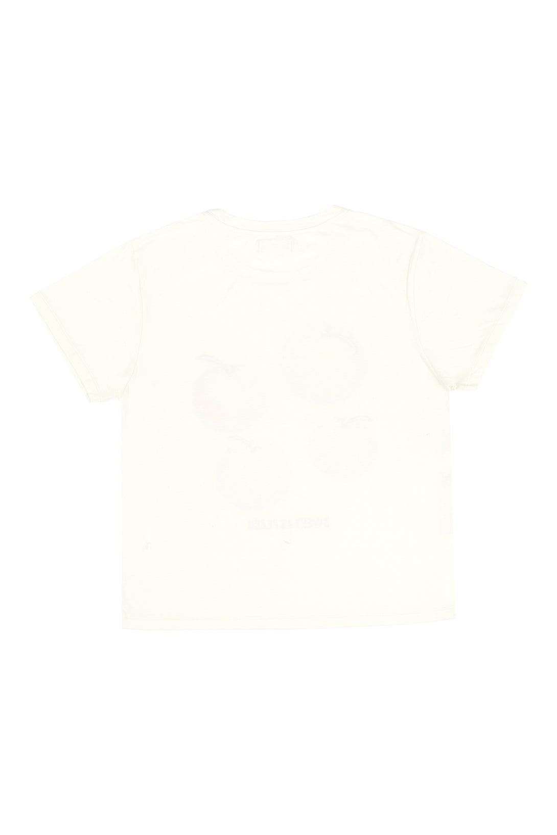 Women's cream t-shirt with orange print