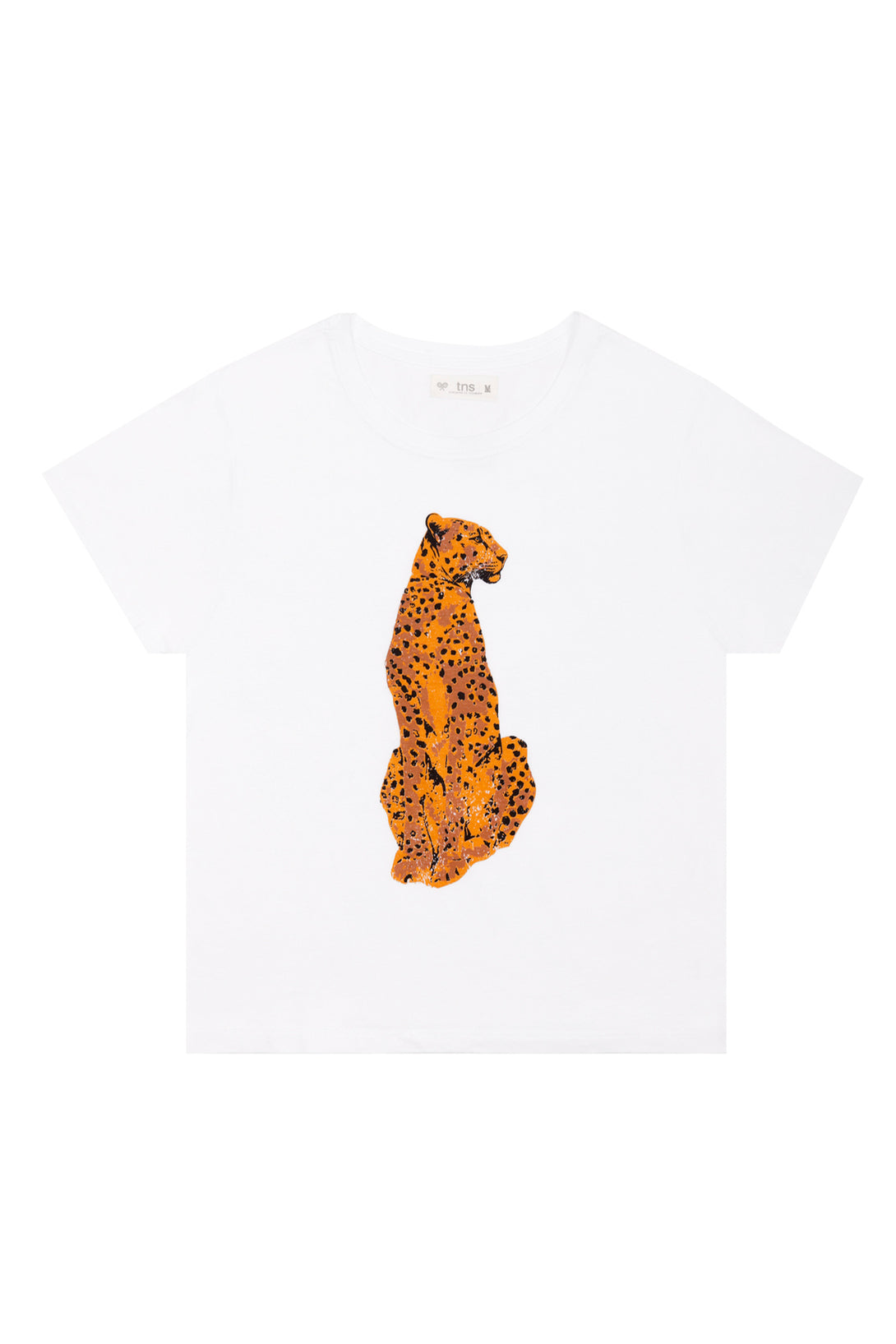 Women's White Leopard Print T-Shirt