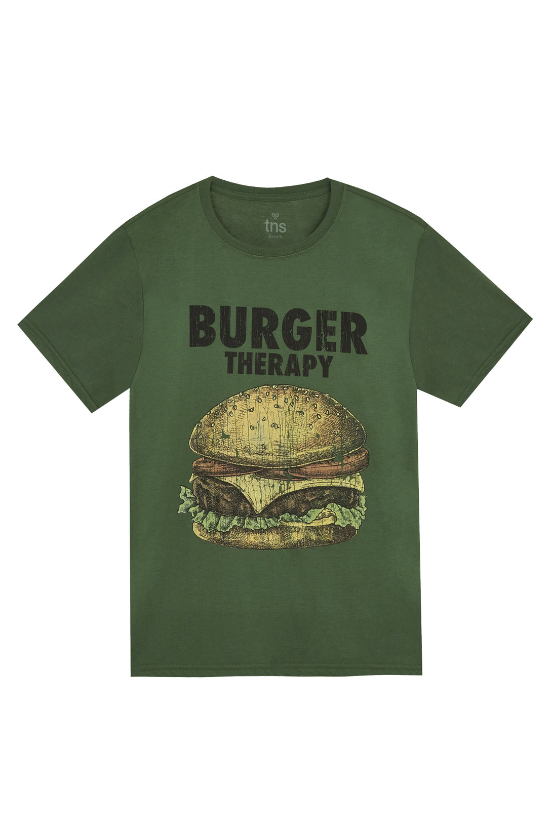 Men's Green Graphic Print T-Shirt