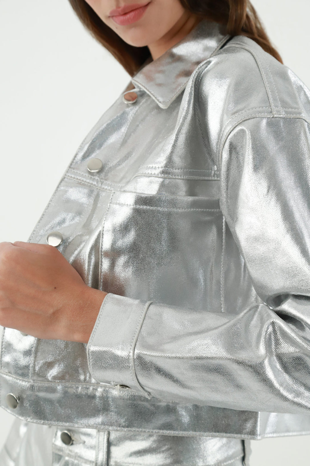 Women's Metallic Pocket Jacket