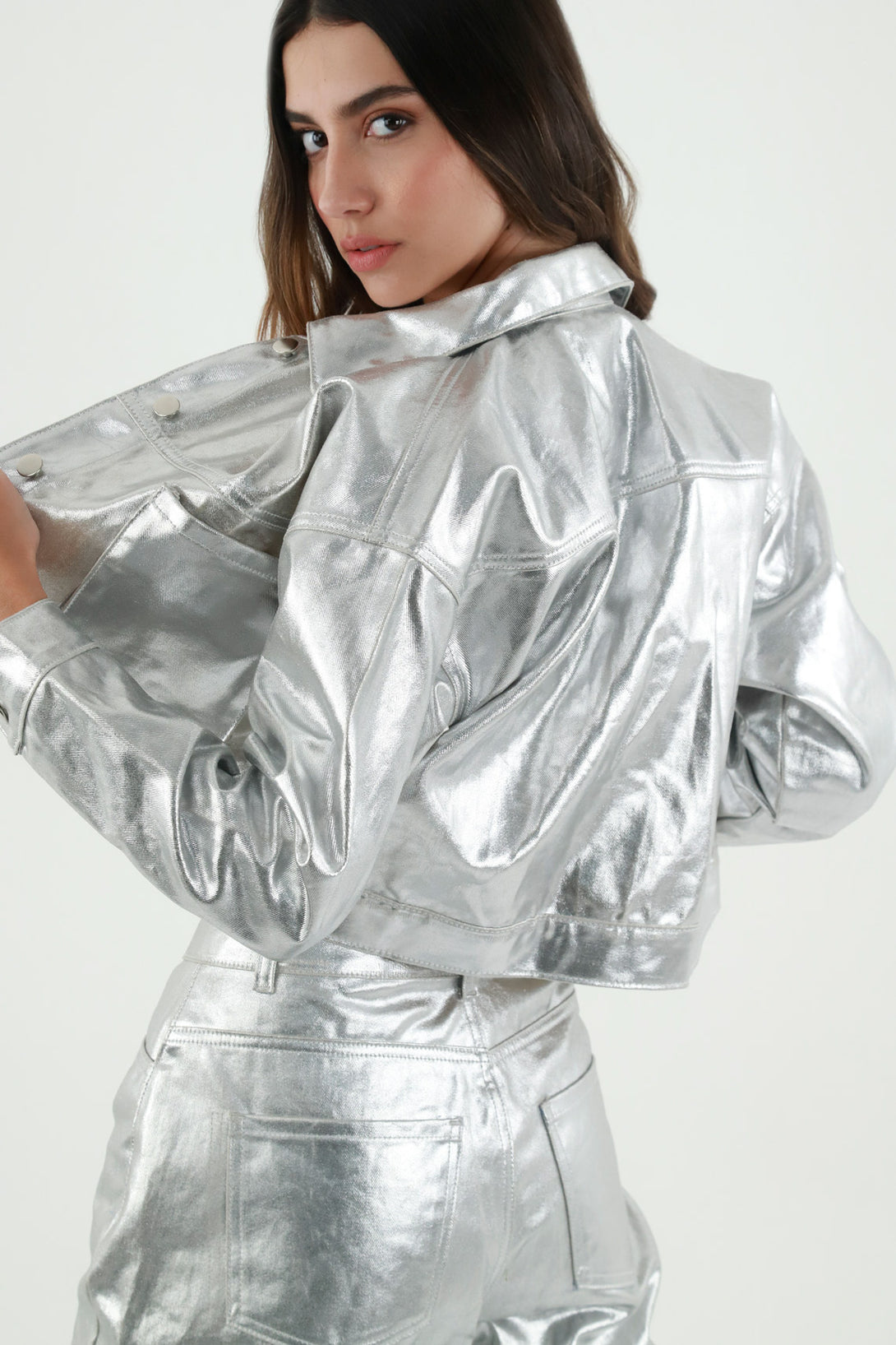 Women's Metallic Pocket Jacket