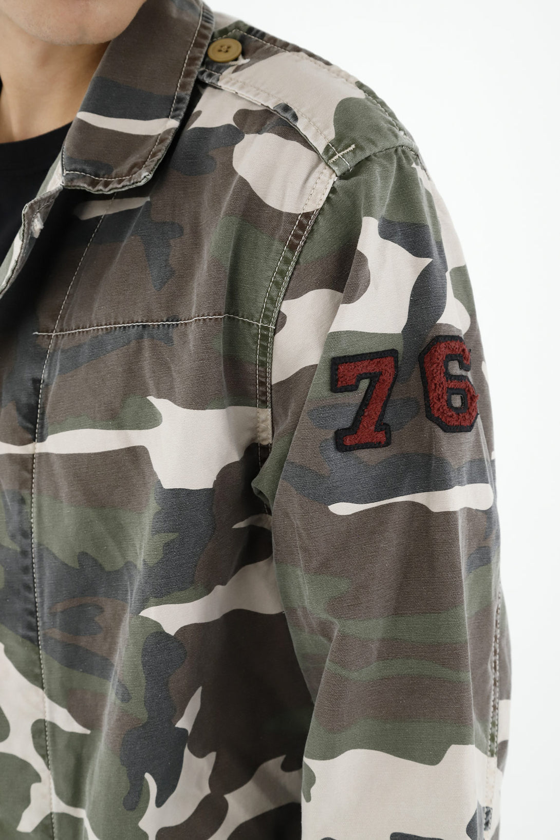 Chaqueta camuflada verde para hombre