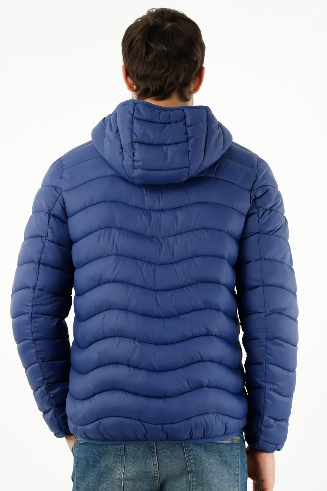 Men's Blue Hooded Jacket