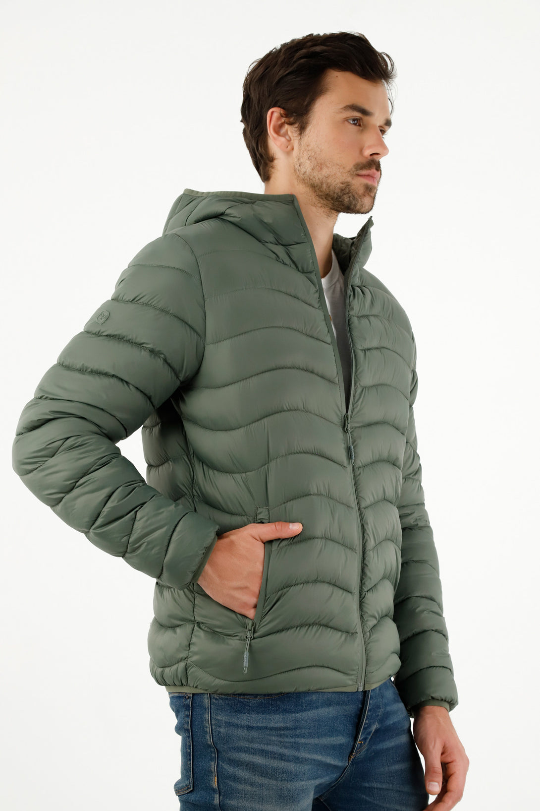 Men's Green Hooded Jacket