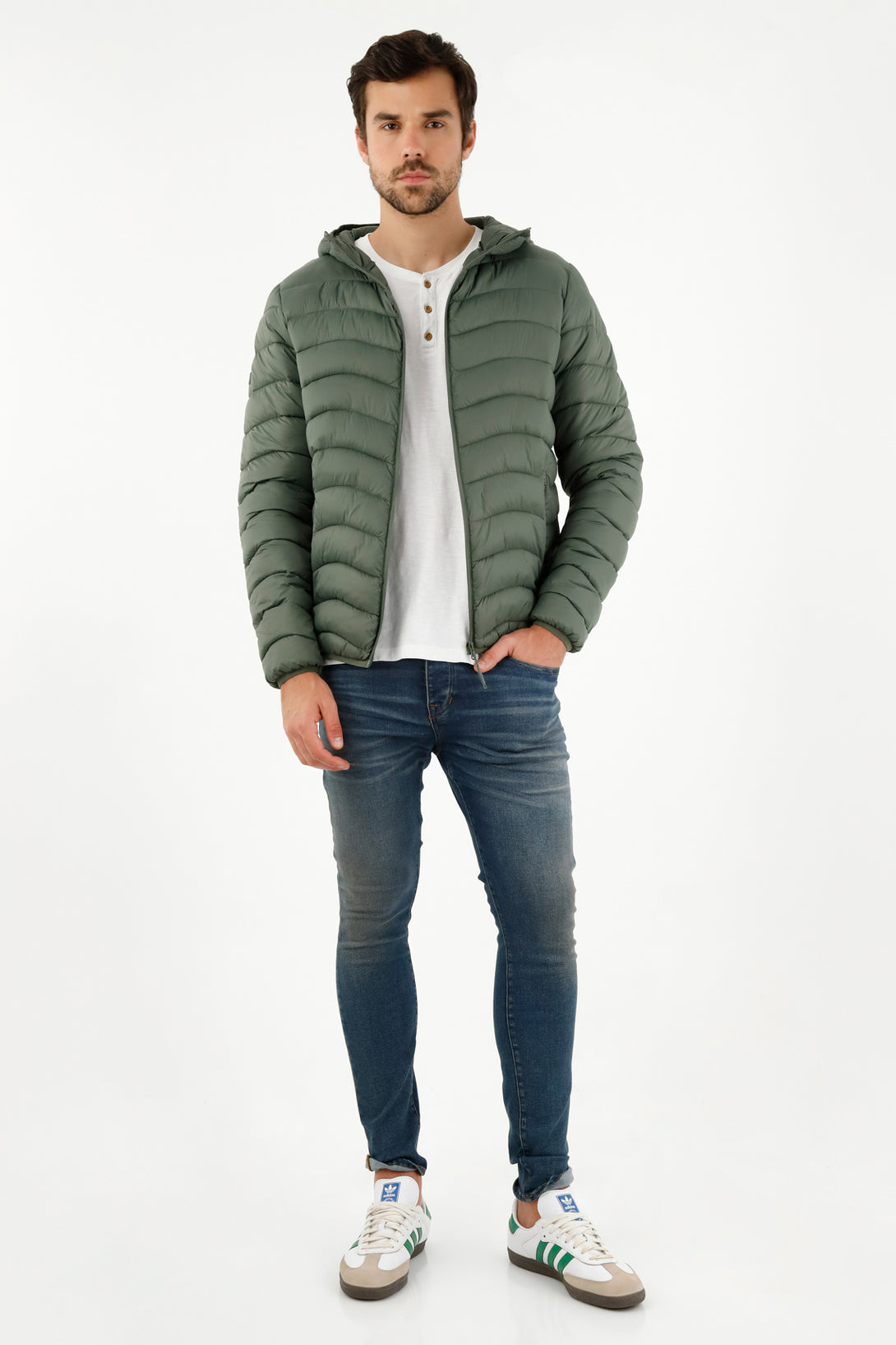 Men's Green Hooded Jacket