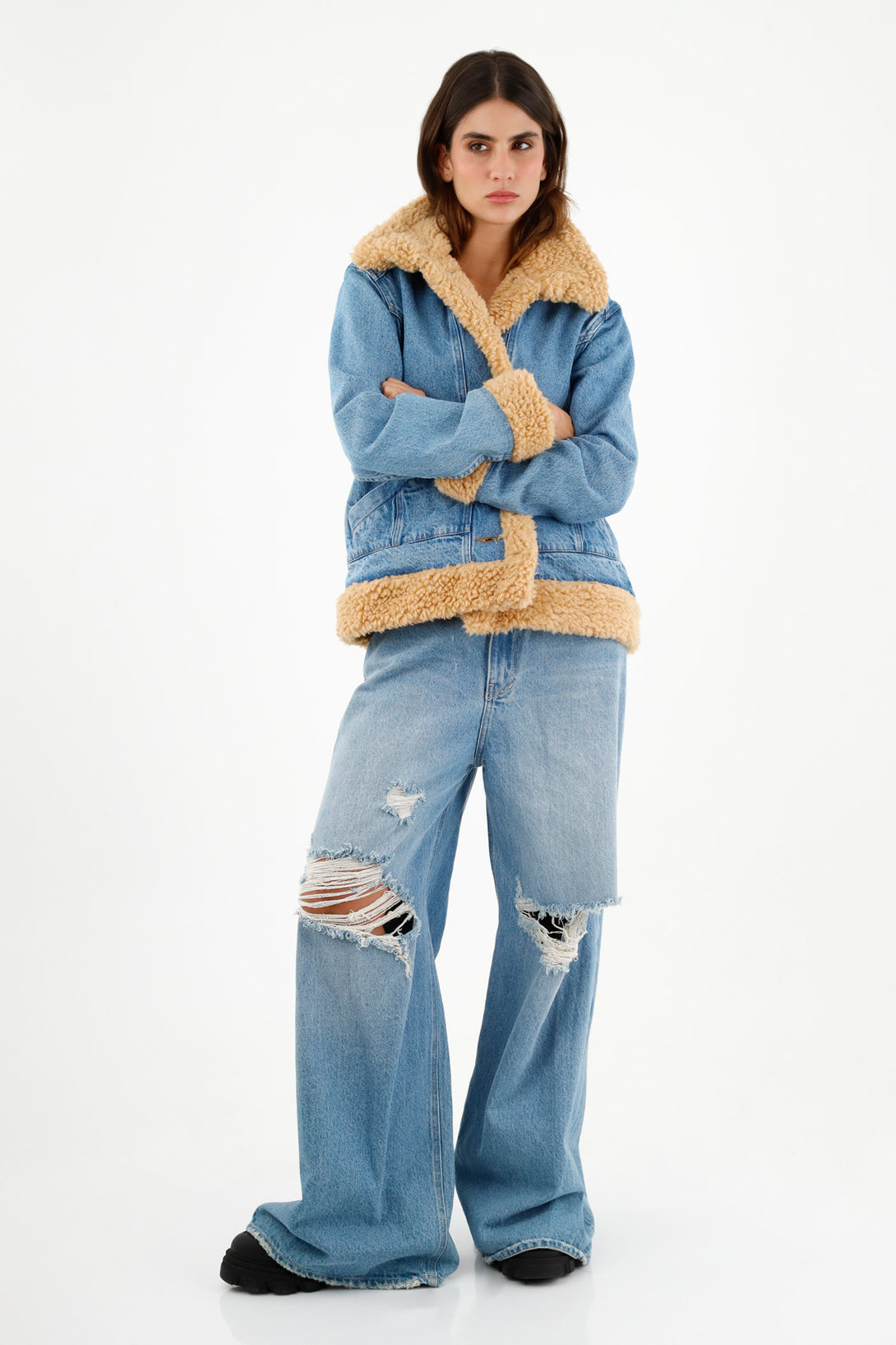 Women's Blue Sherpa Jacket