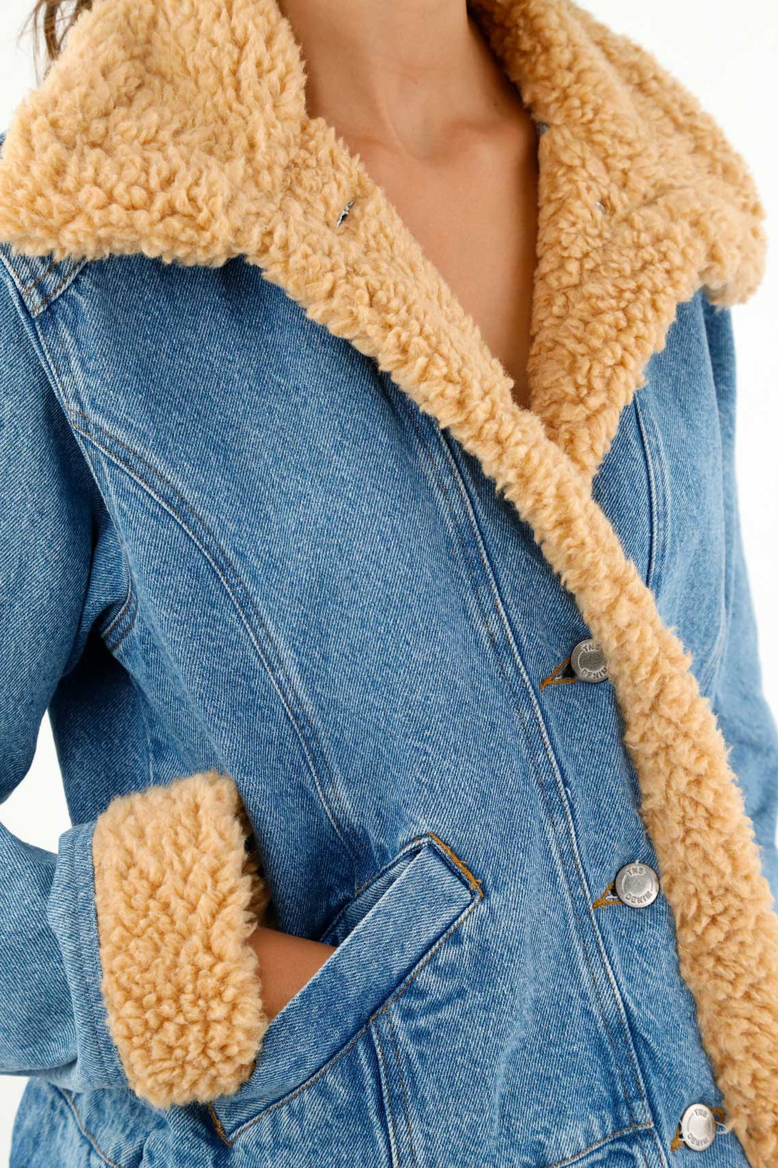 Women's Blue Sherpa Jacket