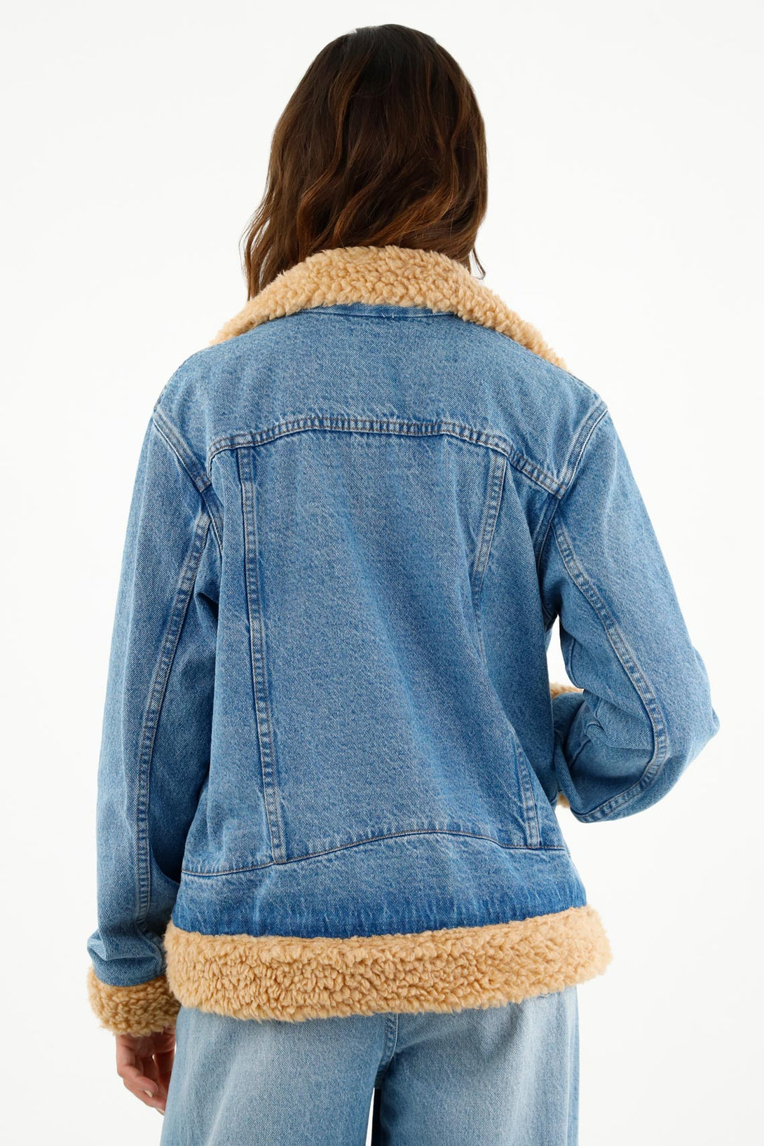 Women's Blue Sherpa Jacket