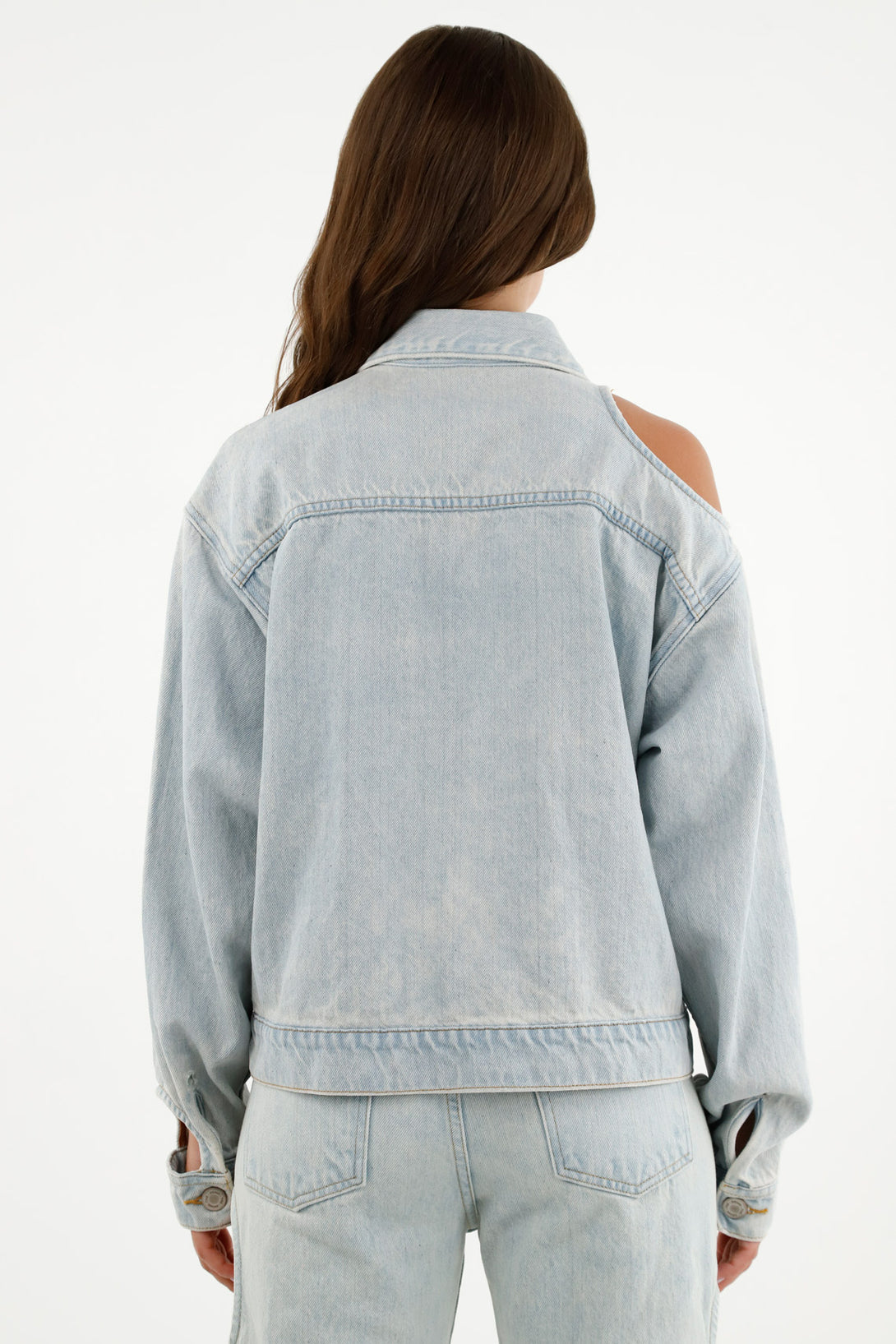 Women's Blue Jacket with Cut-Outs