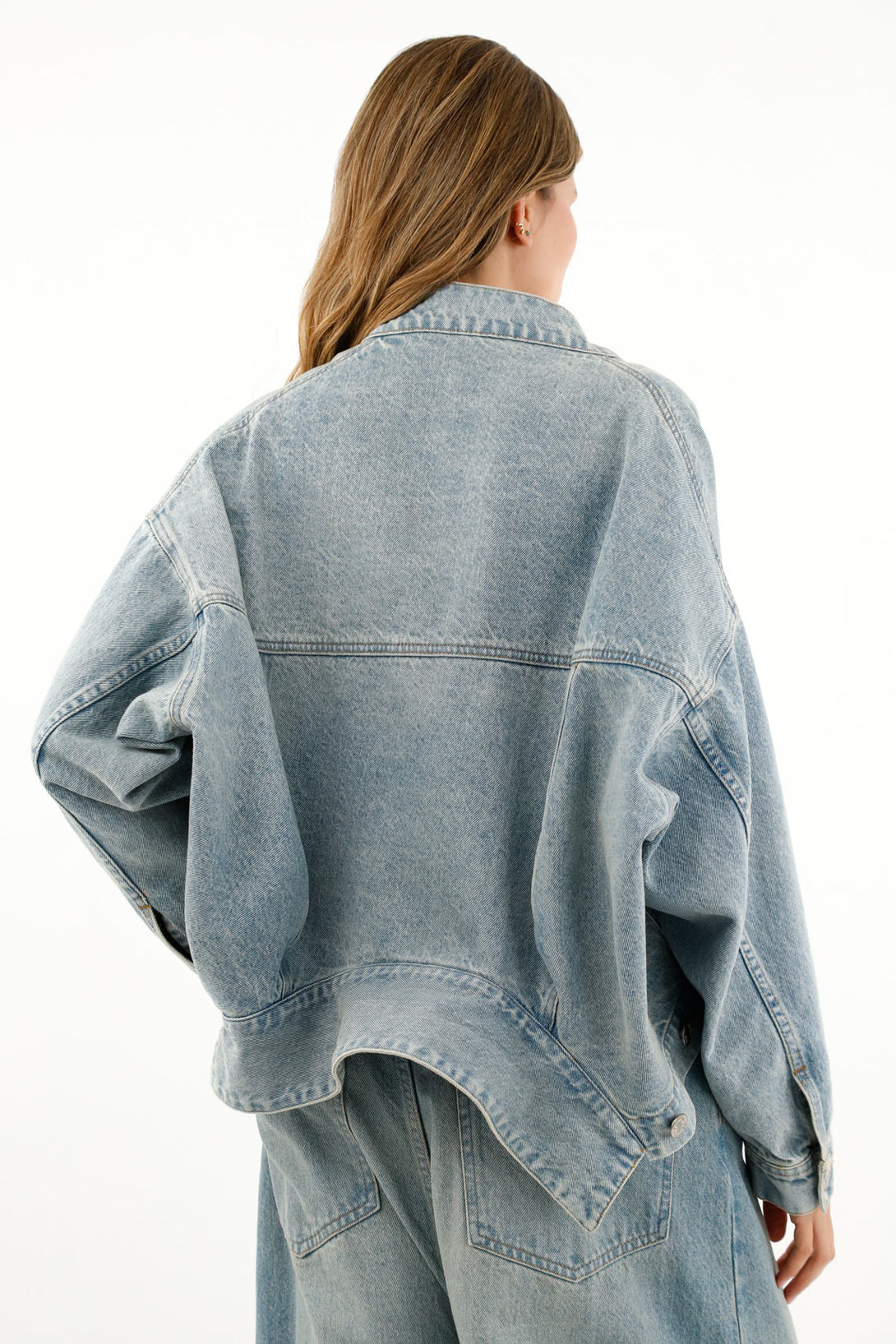 Chaqueta multiestilo azul denim para mujer