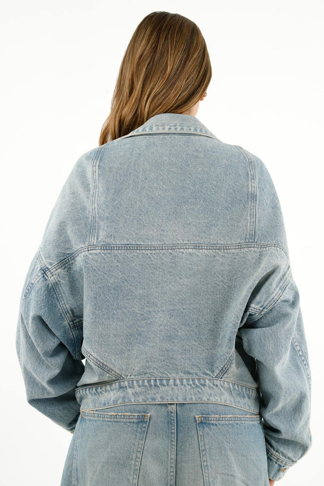 Chaqueta multiestilo azul denim para mujer