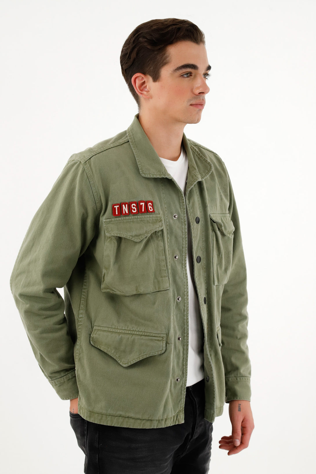 Chaqueta tipo Parka verde para hombre