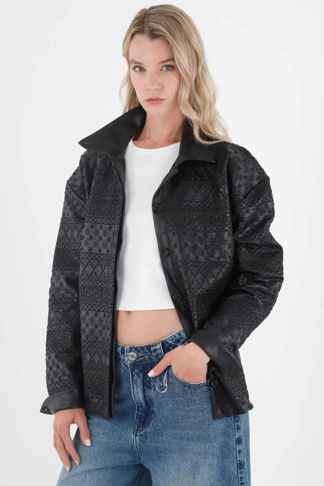 Women's Black Shirt Jacket