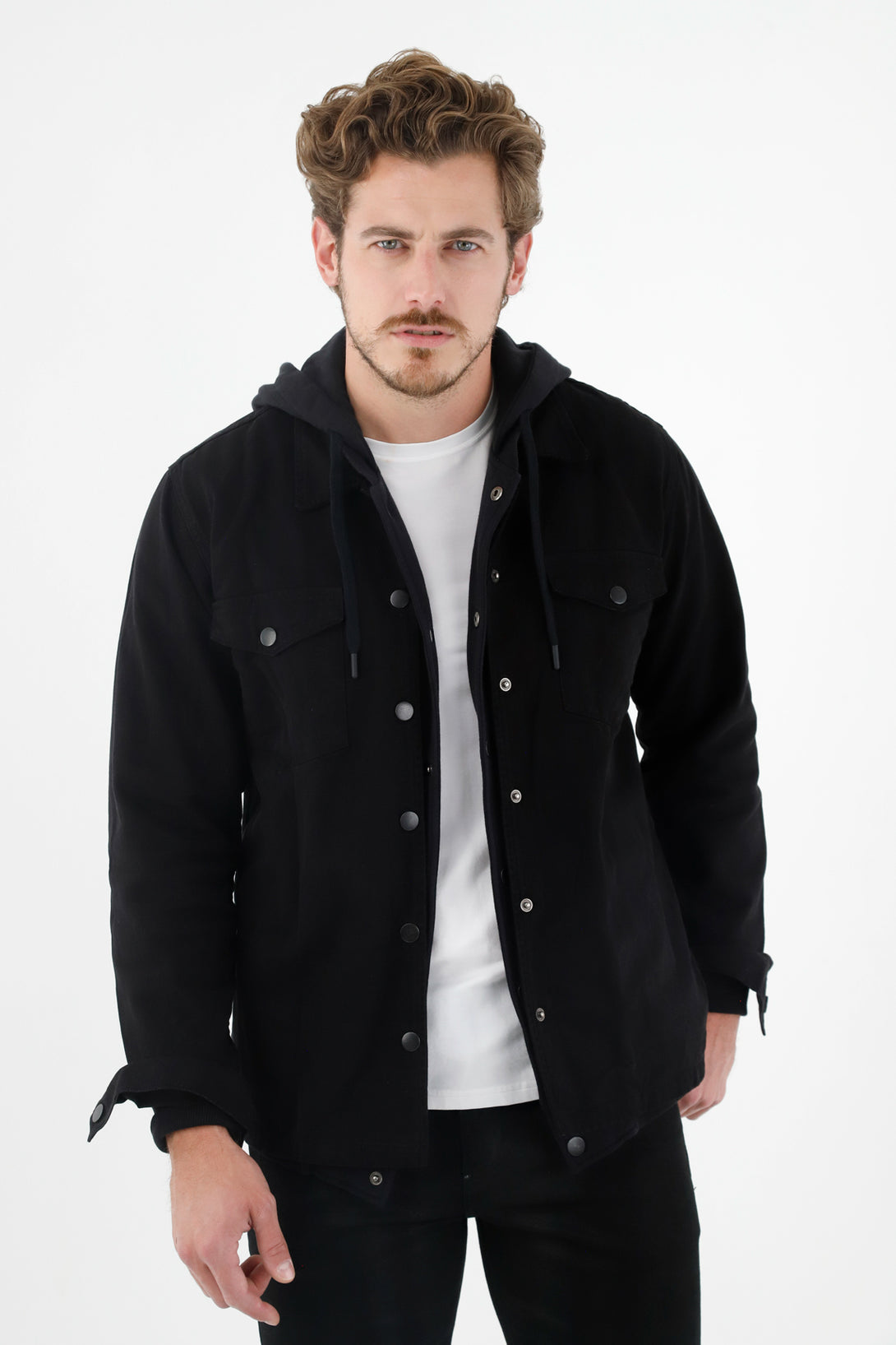 Men's Black Back-Embroidered Jacket