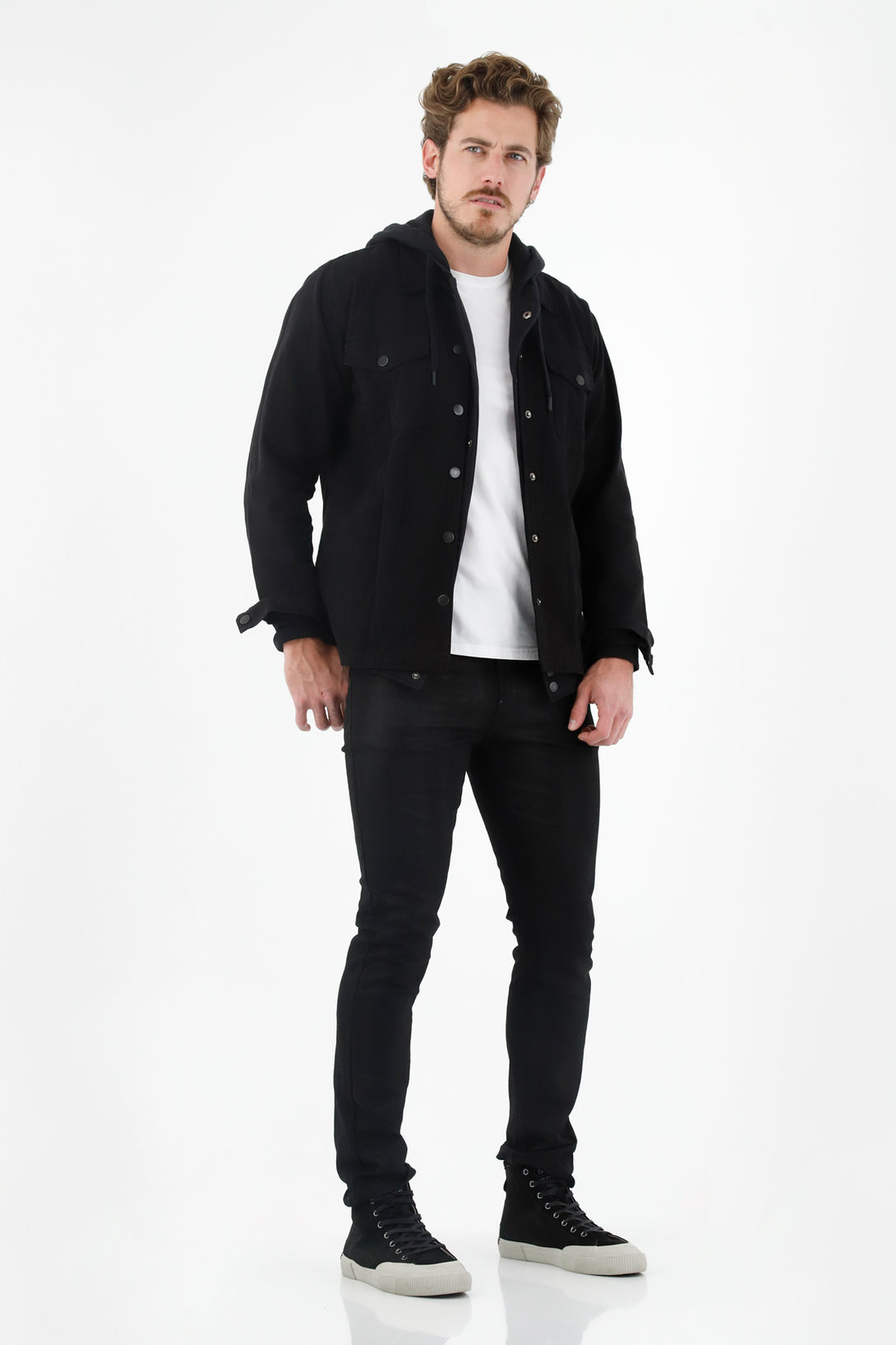 Men's Black Back-Embroidered Jacket