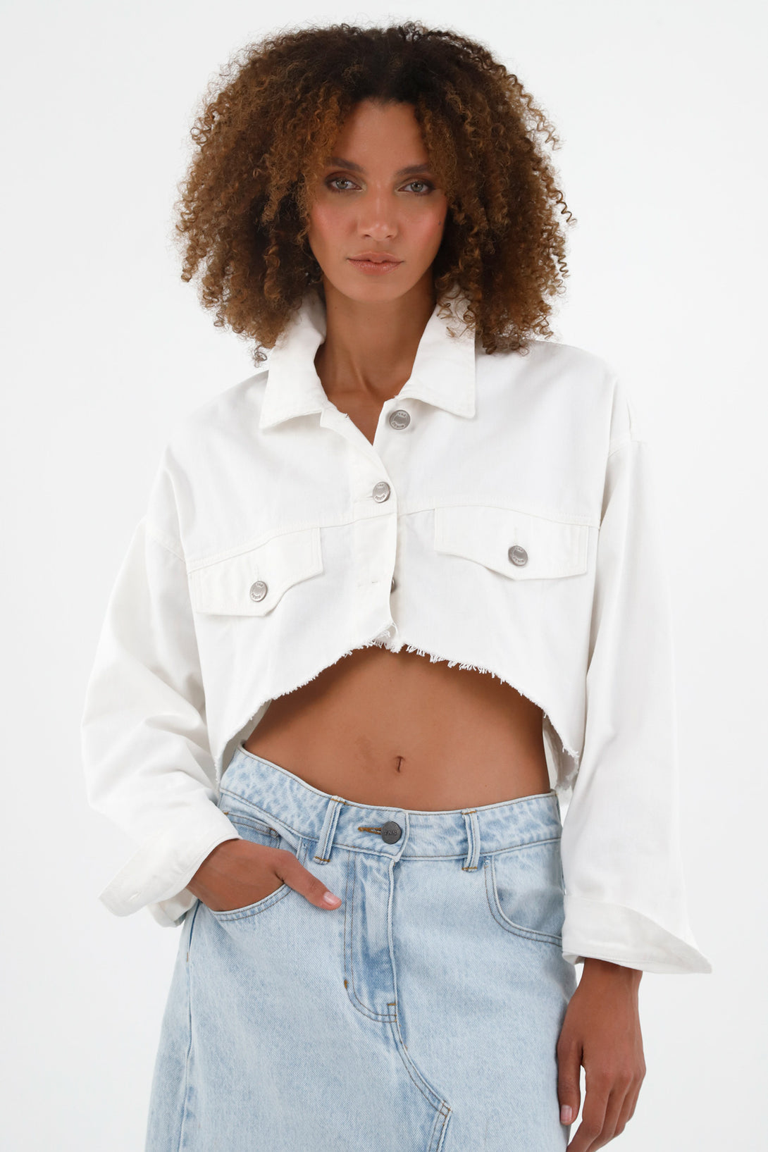 Women's Cropped Ecru Jacket