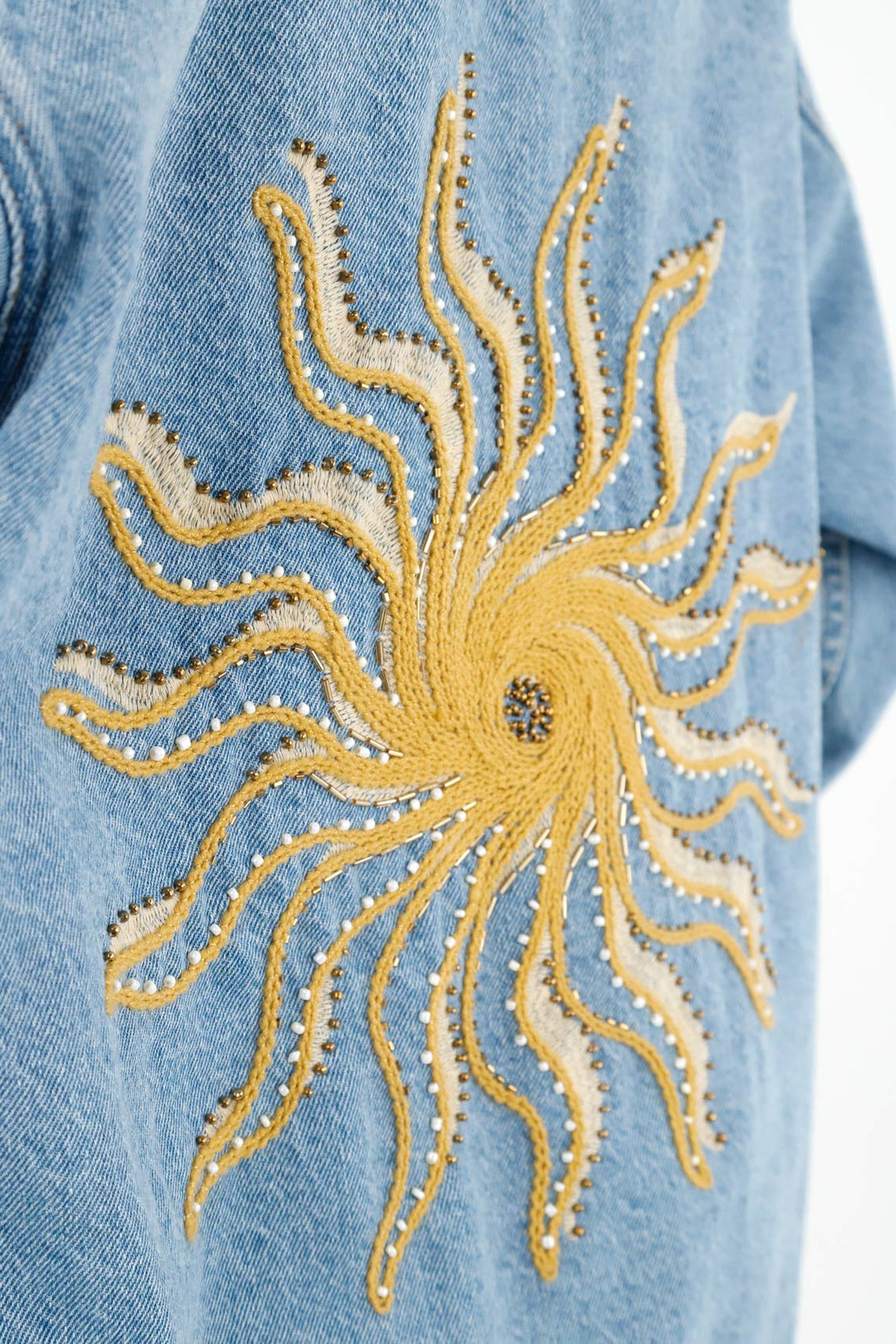 Women's Blue Back-Embroidered Jacket