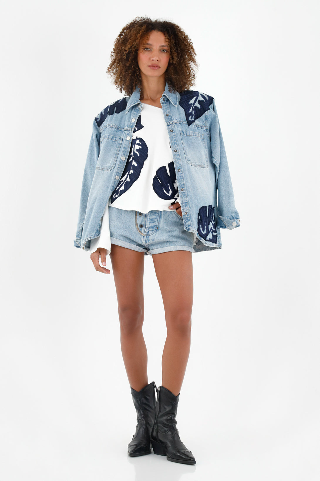 Women's Blue Oversized Jacket