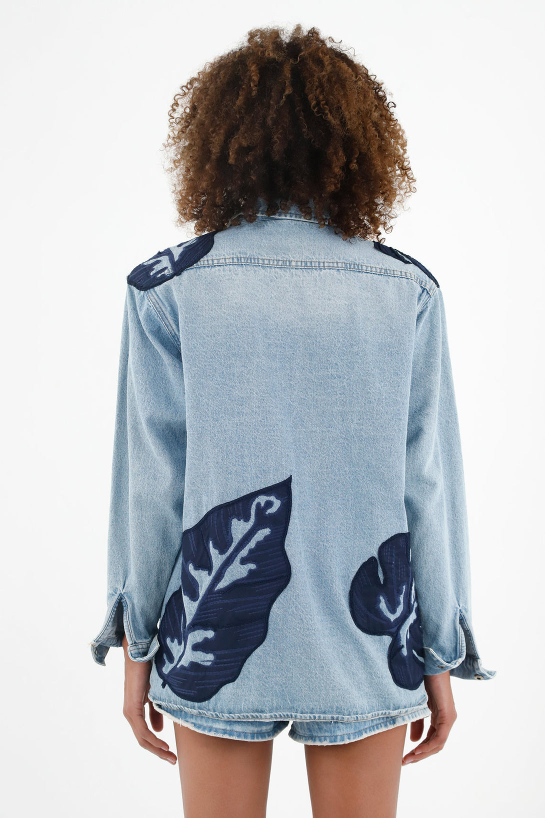 Chaqueta azul oversize para mujer