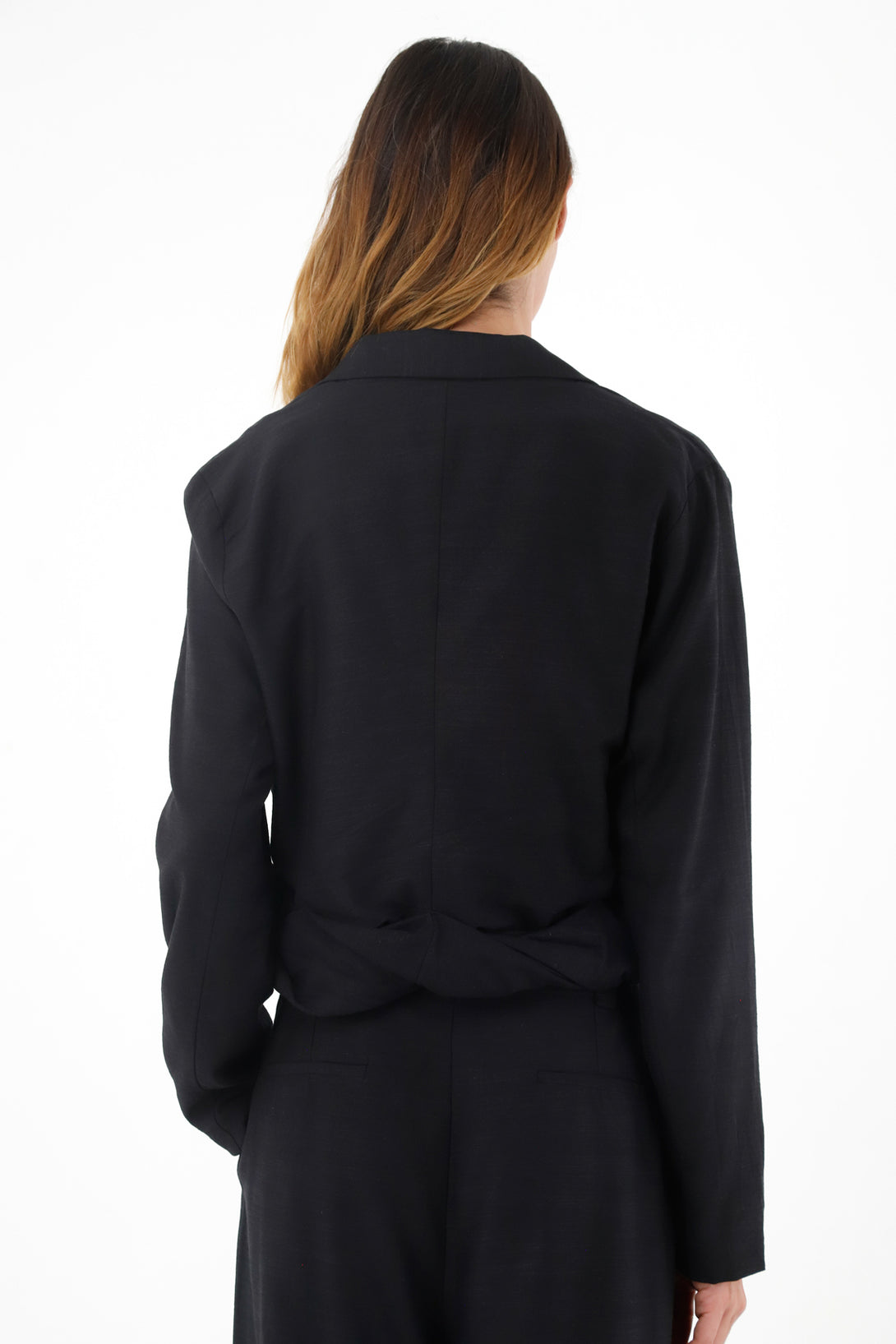 Women's Black Jacket with Bias Trim