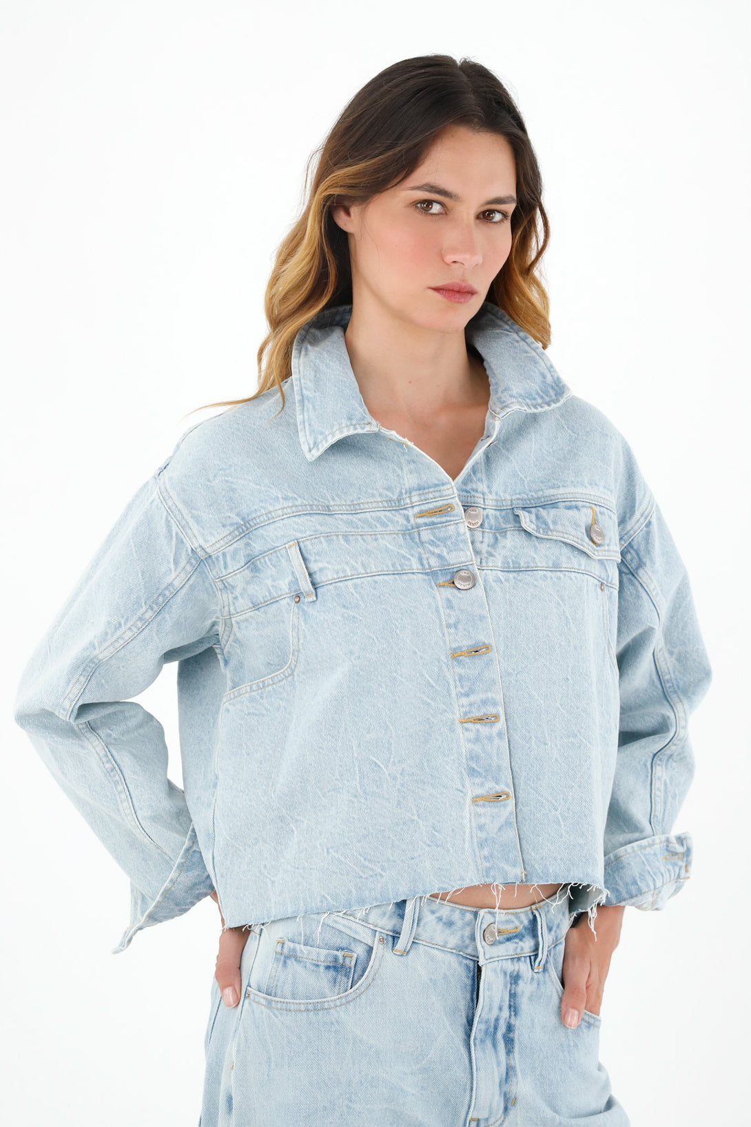 Women's Blue Trucker Jacket