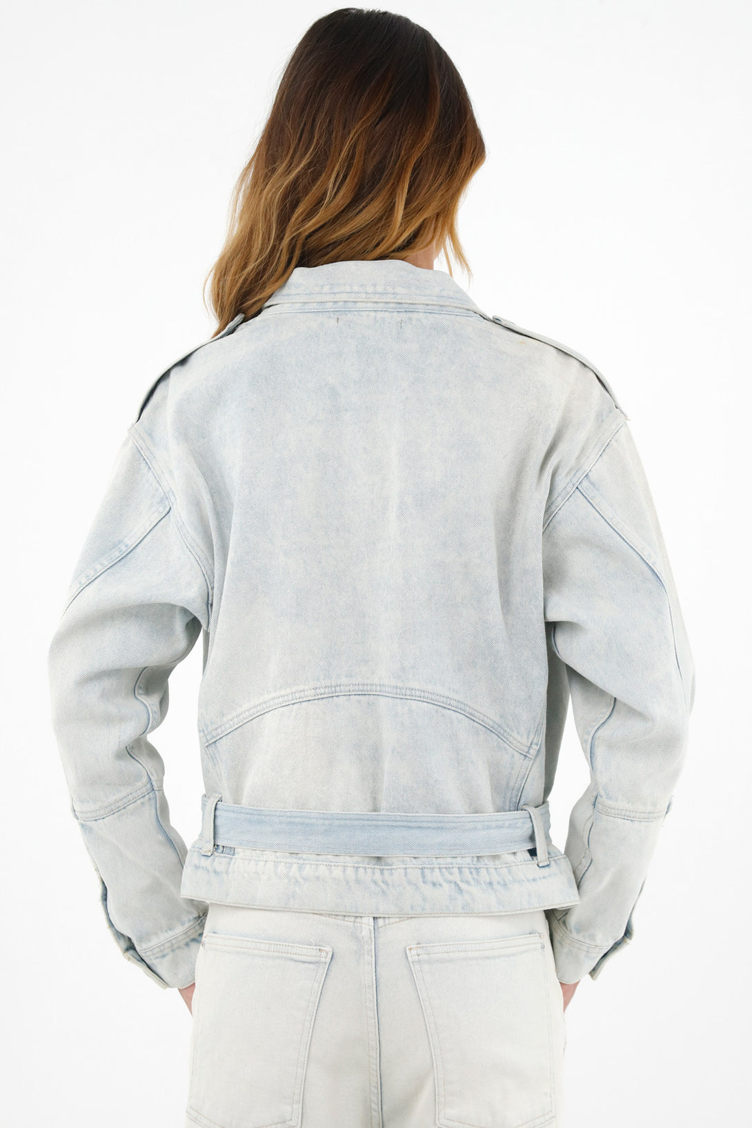 Women's Blue Biker Jacket