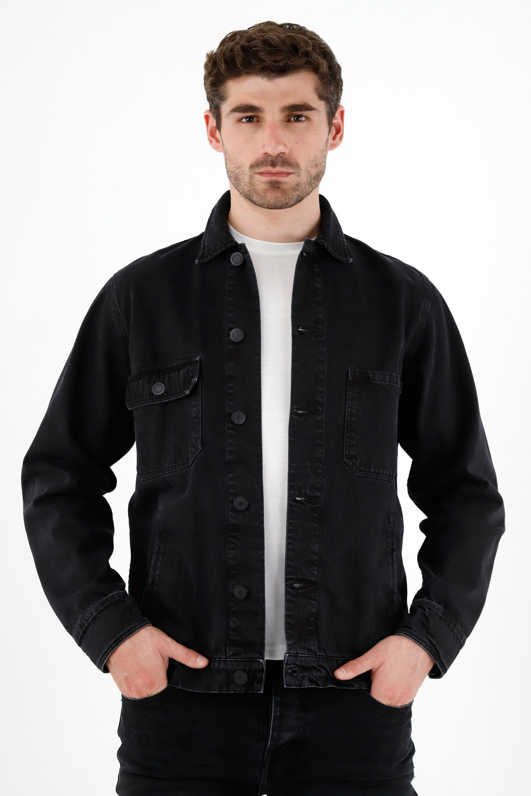 Chaqueta oversize negro para hombre