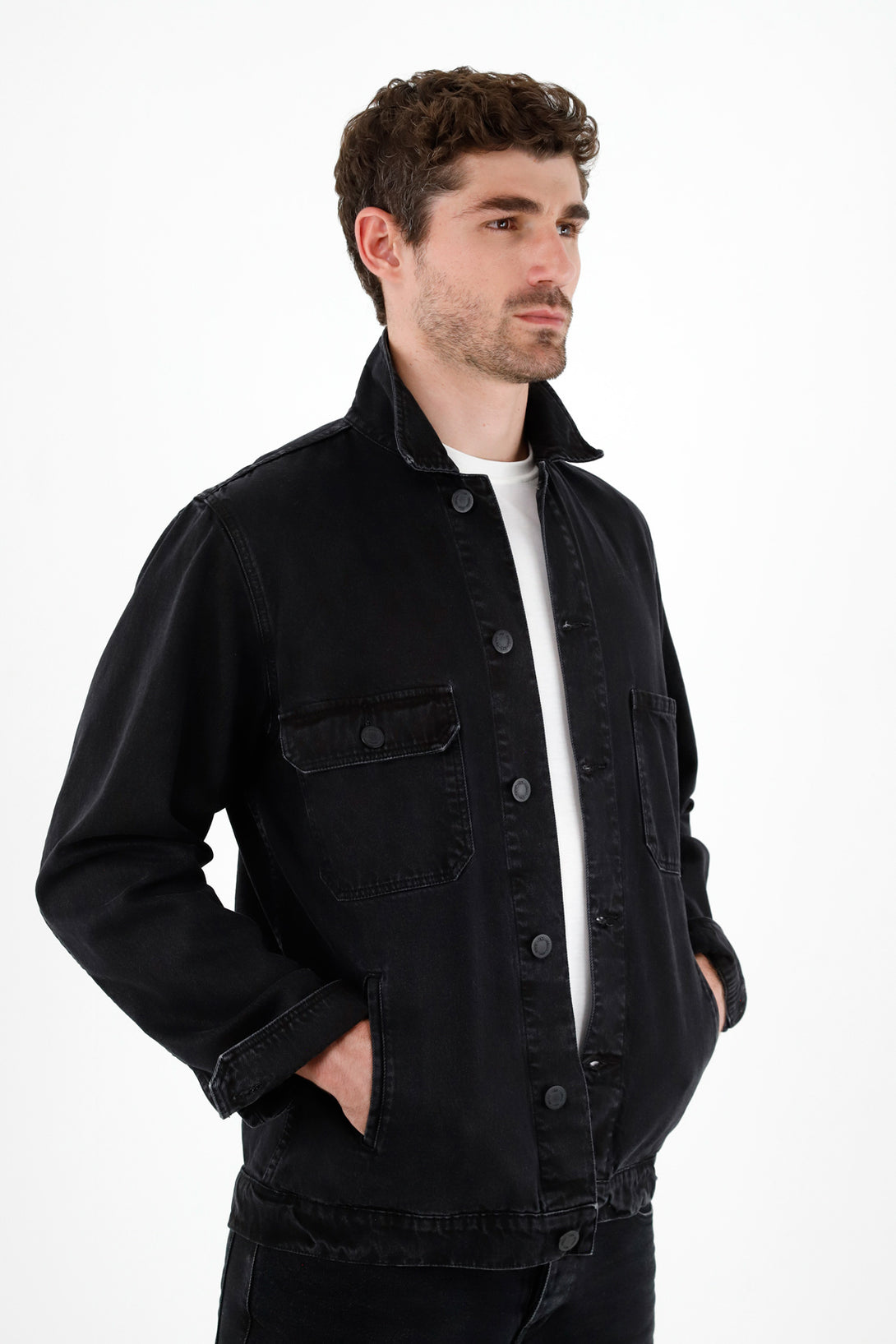 Chaqueta oversize negro para hombre