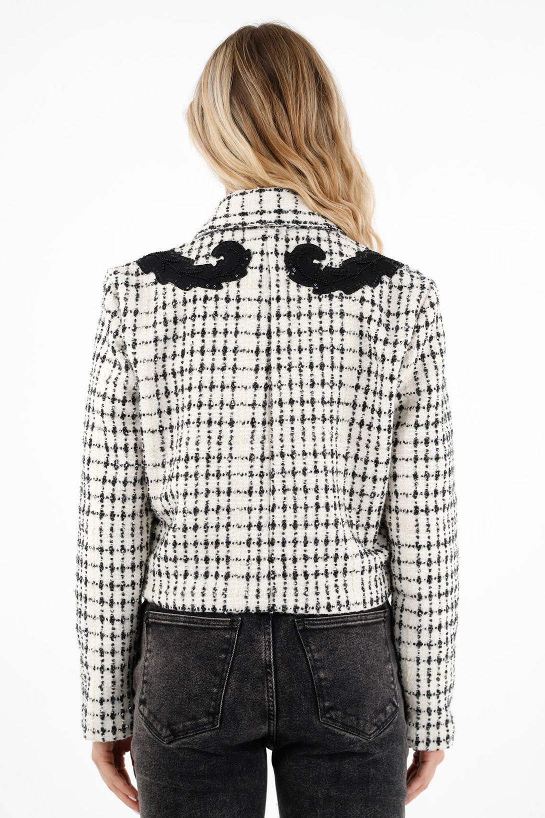 Women's Off-White Tweed Coat