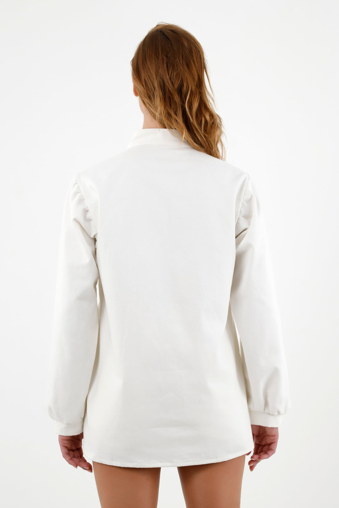 Women's Long Off-White Coat