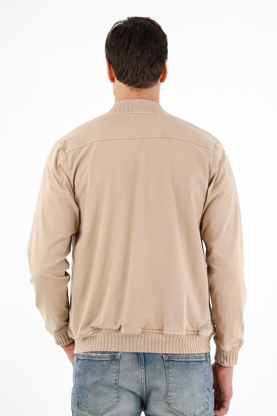 Chaqueta bomber café para hombre