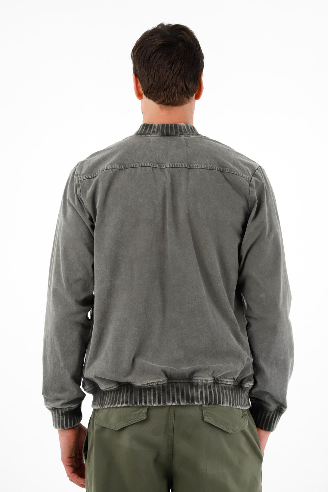 Men's Gray Bomber Jacket