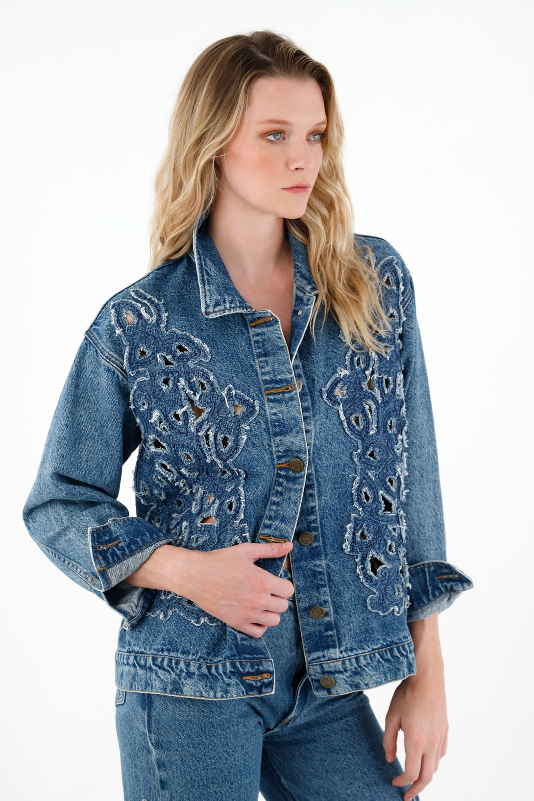 Women's Blue Trucker Jacket