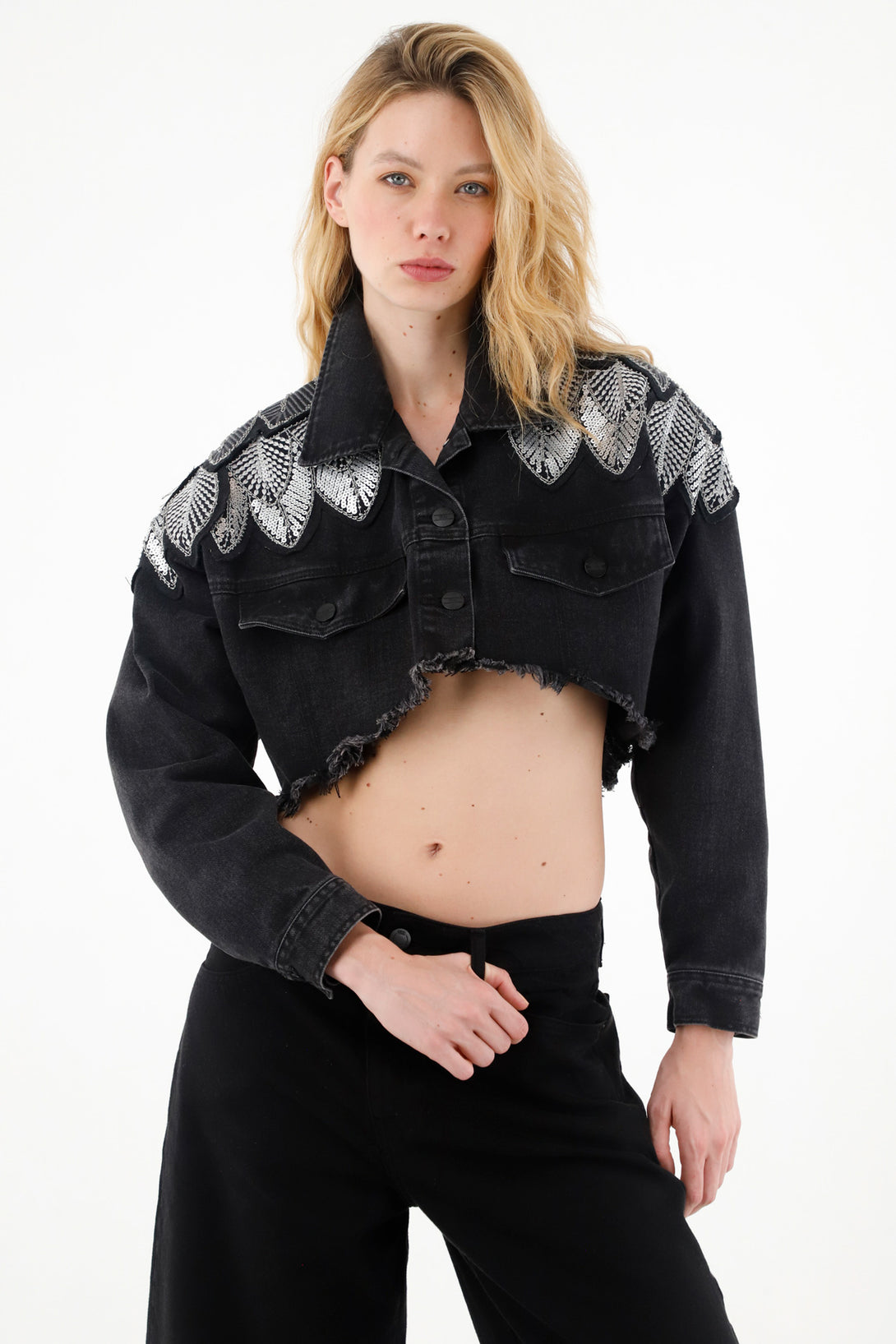 Women's Oversized Sequin Jacket