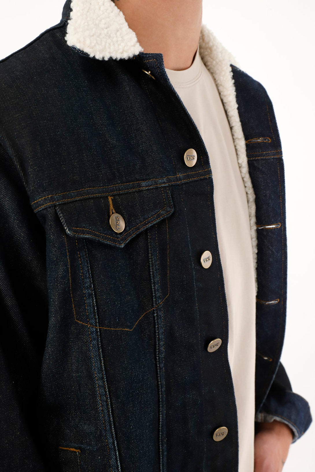 Men's Trucker Jacket with Sherpa Collar